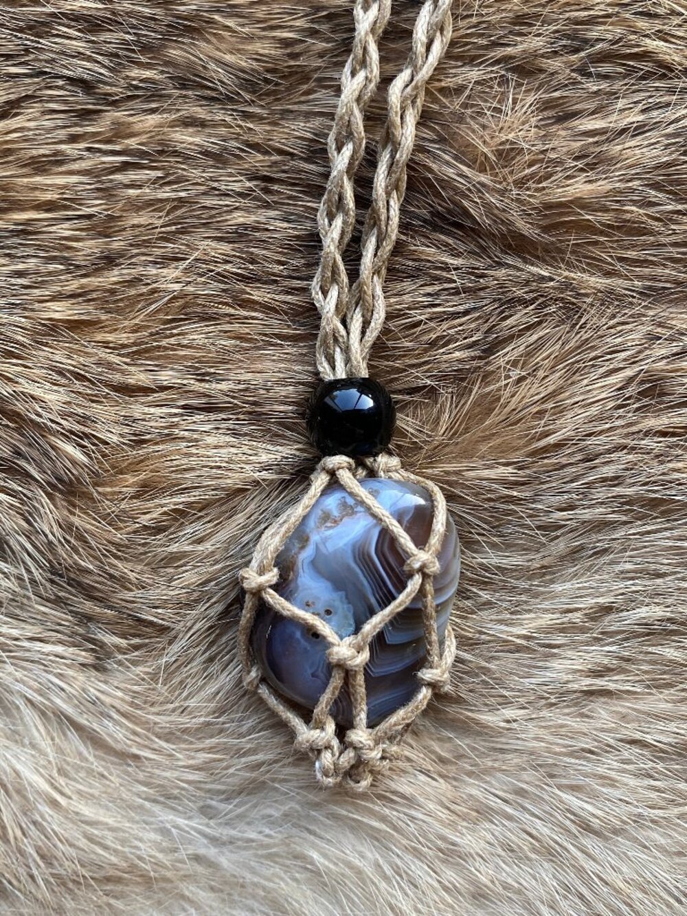 Beige Interchangeable Crystal Cage Necklace / Stone Holder Necklace